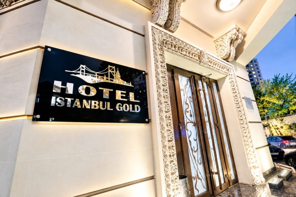 Entrance to Istanbul Gold Hotel Baku