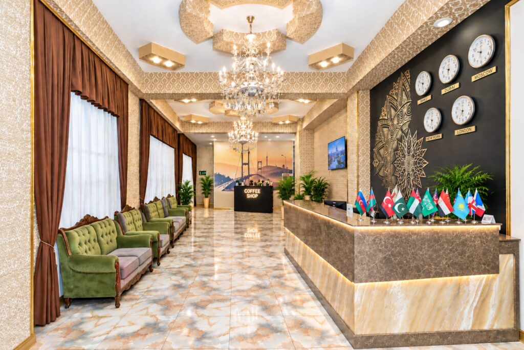 Lobby and reception at Istanbul Gold Hotel Baku