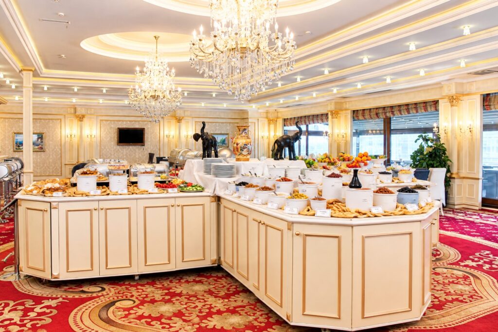 Breakfast buffet at Modern Hotel Baku