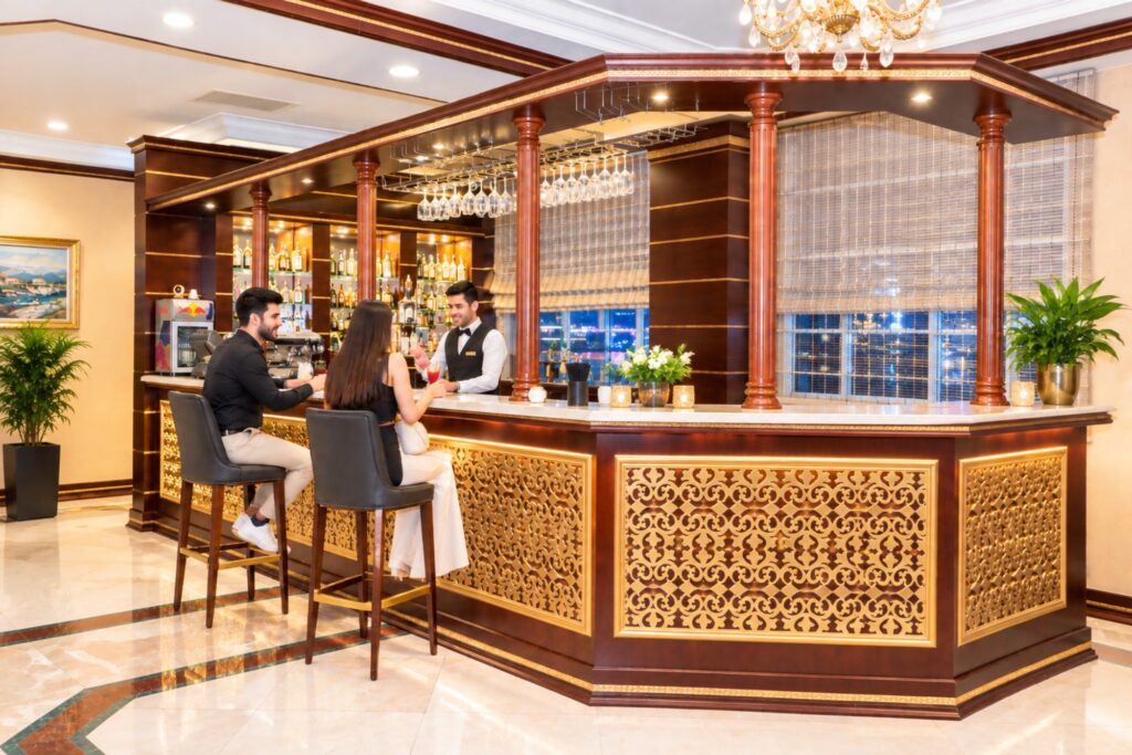 Lobby bar at Modern Hotel Baku