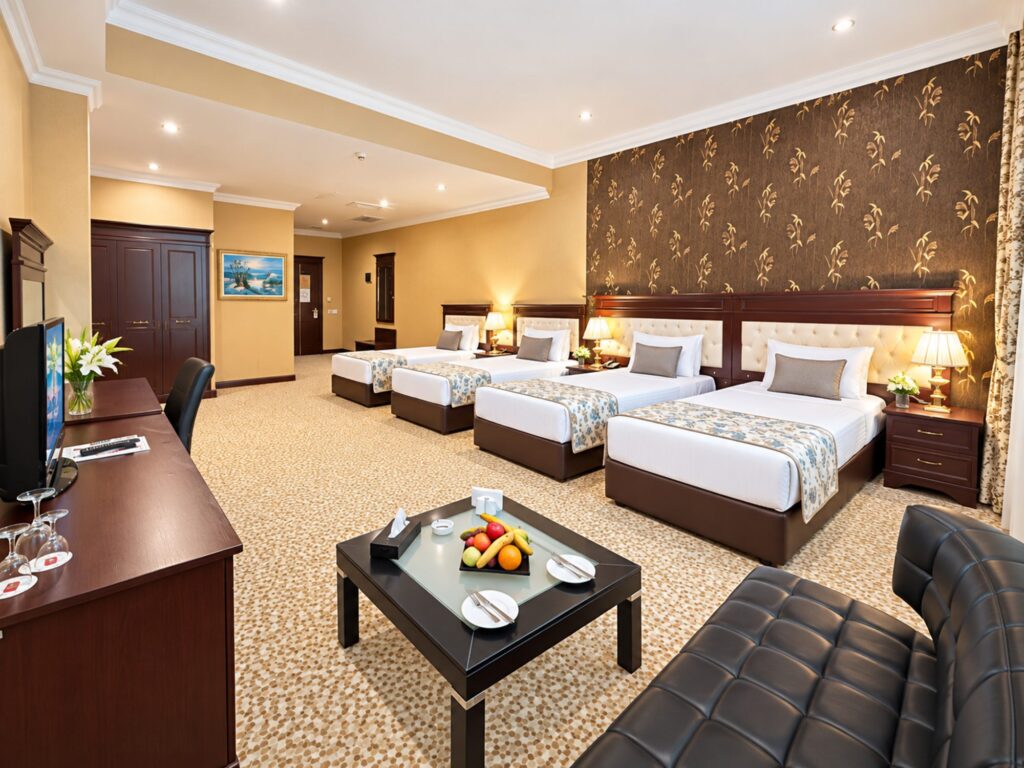Quadruple room, four beds