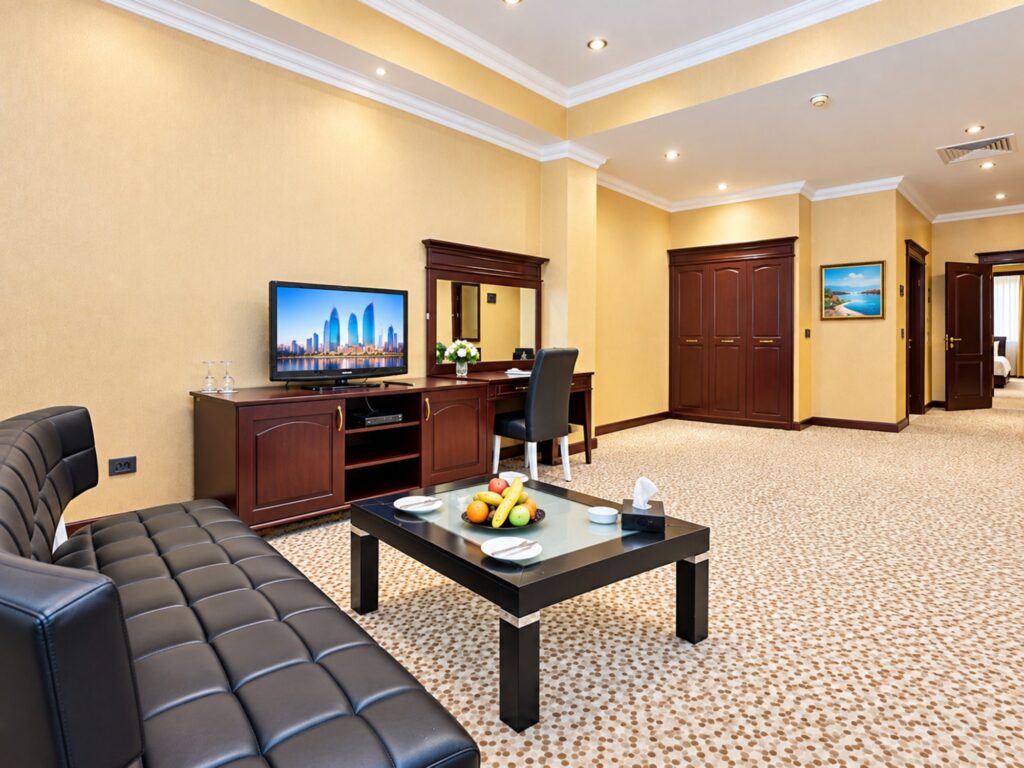 Quadruple room, seating area