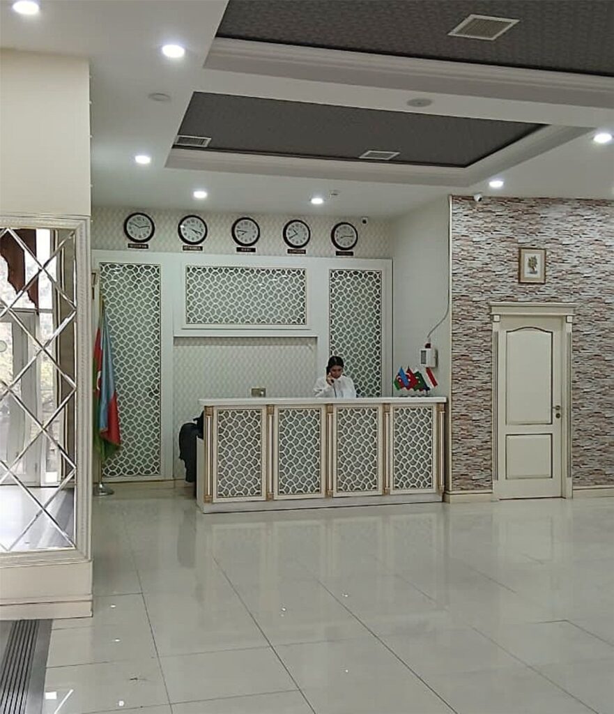 Reception desk at Comfort Hotel Baku