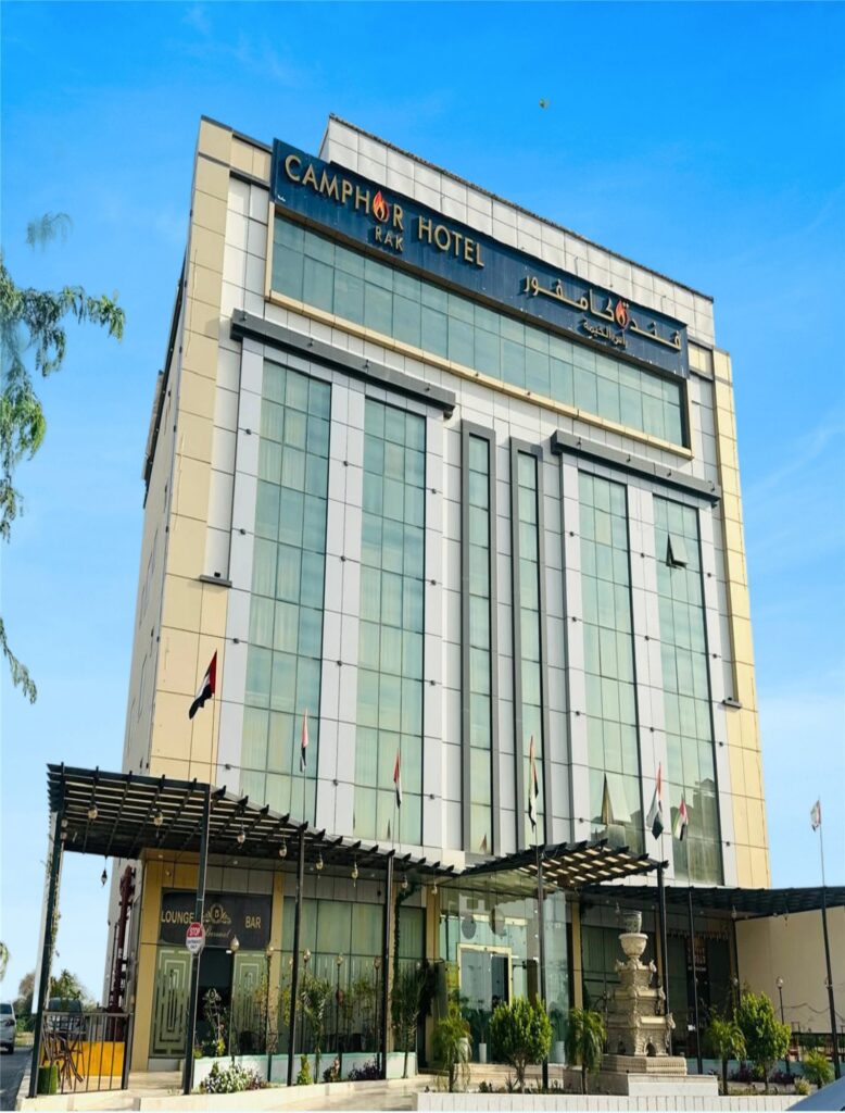Camphor Hotel building in daylight